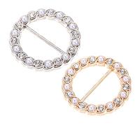 HEALEEP 2pcs Fashion T Shirt Buckles Durable Hollow Round Blouse Decoration Clips for Shirts Scarves Hats Elegant Waist Clips for Women Lightweight Portable Accessory