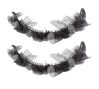 HEALEEP 2pcs Flower Ponytail Hair Claws Clips Bow 3.93x3.54x0.79in Soft Comfortable Stylish Hair Accessories for Women Suitable for Daily Life and Braids