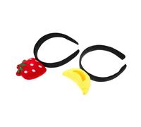 HEALEEP 2pcs Fruit Hair Hoops with Vibrant Strawberry and Lightweight Comfortable Headbands for Travel Photos Social Media Halloween Christmas Party Accessories