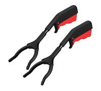 HEALEEP 2Pcs Grabber Reacher Tool Trash Claw Pickup Tool with Precision Teeth Design Space Saving Lightweight Iron Plastic Reaching Assist for Elderly Collecting Garbage in Public Areas