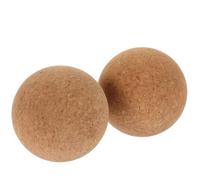 HEALEEP 2pcs High Density Cork Yoga Massage Balls 80mm Diameter Multi-use Fitness Massage Tool for Neck, Back and Foot Muscle Relief