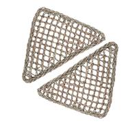 HEALEEP 2pcs Khaki Grass Fiber Lizard Hammock Bed with Triangular Shape for Iguanas and Lizards, Secure Resting Spot that Expands Pet's Living Space, for Sleep and Relaxation