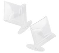 HEALEEP 2pcs Large Acrylic Napkin Holders for Tables, Vertical Square Napkin Storage Dispensers for Kitchen, Dining, Bathroom, Paper Tissue Organizers