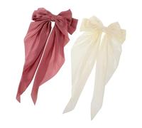 HEALEEP 2pcs Large Hair Bow Clips for Women Elegant Decorative Hair Accessories Bright Colors User Friendly Design for Effortless Styling for Teen and
