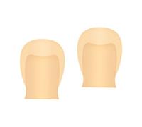 HEALEEP 2pcs Latex Bald Cap for Makeup Wig Adult Monk Accessory for Festival Halloween
