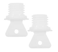 HEALEEP 2pcs Leakproof Hot Water Bottles Caps Replacement Sealing Plugs for Warm Water Bags with Tight Seal and Ergonomic Design White Pp Plastic Stopper