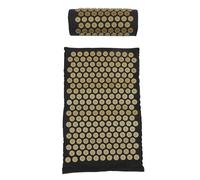 HEALEEP 2pcs Massage Pillow Massage Mat Foldable Breathable Cotton Cloth with Plastic Acupuncture Therapy Flower Non-Slip Exercise Mat Storage Bag for Wellness and Relaxation