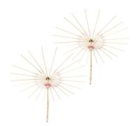 HEALEEP 2pcs Oiled Paper Umbrella Stands Umbrellas Racks Bamboo Chic Elegant Simple for Home Decoration and Festival Party Decorative Use