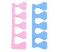 HEALEEP 2pcs Pink Foam Toe Separators for Toe Nails and Finger Nails Comfortable and Easy to Use Sponge Art Tool for Manicure and Pedicure Random Color