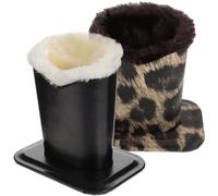 HEALEEP 2Pcs Plush Lined Eyeglasses Holder Desk Glasses Stand for Women Men Protective Soft Eye Holder Stands for Nightstand Multipurpose Storage for Sunglasses Blue Light Glasses Home