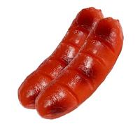 HEALEEP 2pcs Realistic Fake Hot Dog Sausages, Pvc Artificial Food Model, High-realism Display Props for Hot Pot Restaurants and Restaurant Displays