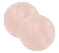 HEALEEP 2pcs Round Pink Crystal Eyelash Extension Pallet Holder Jade Stones and Ladies, Holds Eyelash Extension Glue and Prevents Rapid Drying, for Lash Application