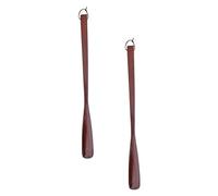 HEALEEP 2pcs Shoe Horn for Men Beech Shoehorn Spoon Long Shoehorn for Elderly Portable Ergonomic Design