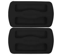 HEALEEP 2pcs Silicone Toaster Upper Cover for Bread Maker with Two-piece Design, Easy Cleaning, and Crumb Blocking, Black Minimalist Style, Suitable for Kitchen Breakfast Appliances