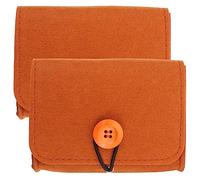 HEALEEP 2Pcs Small Essential Oils Storage Bag Durable Felt Aromatherapy Oil Bottle Pouch for Travel Home Office for Everyday Use and Gifting