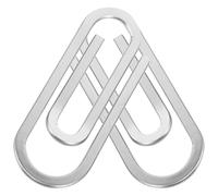 HEALEEP 2pcs Stainless Steel Money Clips Lightweight Paper Clip Shape with Sl esign Fits in Front Pocket for Graduation and Anniversary