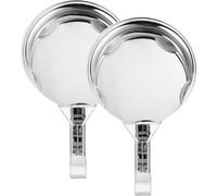 HEALEEP 2pcs Sucker Hooks Suction Cup Hook 4.13x2.55x1.18in Abs Strong Suction Multi-Purpose for Kitchen Bathroom