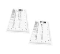 HEALEEP 2Pcs Transparent Crack Gauge Ruler for Precise Measurement Detection Tool for Construction and Manufacturing