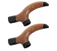 HEALEEP 2pcs Trekking Pole Handles Replacement with Wood Material and Nonslip Grip, Support for Hands and Wrists, for Outdoor Activities and Slippery Surfaces