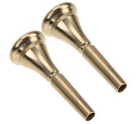 HEALEEP 2pcs Universal Mouthpiece for Horn in Golden Copper Alloy with Deep Cup and Matte Finish, French Horn Upgrade Accessory for Practice and Orchestra Use, Reduces Air Resistance