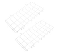 HEALEEP 2pcs Wall Mount Exit Sign Guard Protective Barrier for Exit Signs White Metal Mesh Iron Security Enhancement Preventing Accidental Kicks for Public Spaces