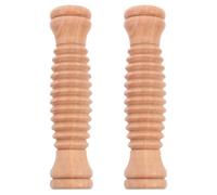 HEALEEP 2pcs Wooden Foot Massage Roller Wooden Reflexology Roller Handheld Deep Tissue Massage Tool for On-the-go Relaxation and Muscle Relief