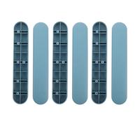 HEALEEP 3pair Bedside Commode Chair Caps Armrest Pads Replacement Non Slip Sturdy Plastic Blue Covers Assisting Sitting and Standing Easy Cleaning for Elderly Patient