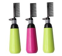 HEALEEP 3pcs 130ml Hair Dye Bottles with Comb Brush Applicator Root Coloring Dispenser Bottles for Home Salon Hair Coloring Random Color