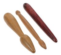 HEALEEP 3pcs Acupoint Massage Stick Acupuncture Point Rod Foot Massager Comfortable Grip Smooth Mellow Natural Wood Material Shape for Whole Body Relaxation While Listening to Music Or