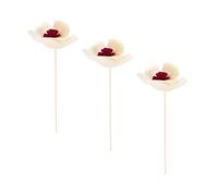 HEALEEP 3Pcs Aroma Diffuser Sticks with Hand-made Dried Flowers Portable Scented Wooden Flower Stems for Home Office Bedroom Bathroom Wedding Air Freshening and Decoration