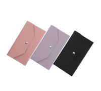HEALEEP 3pcs Cash Envelope Wallets for Women, Lightweight Pu Foldable Cash Budget Organizer with Separate Compartments and Front Card Slot, for Savings and Compact Storage in Handbags