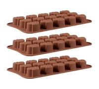 HEALEEP 3pcs Chocolate Candy Mold Mousse Candy DIY Molds Silicone Lightweight Decorative Lovely Design with Unique and Adorable Shape for Friends Who Love Baking Home Baking