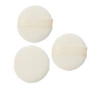 HEALEEP 3pcs Foundation Powder Puff Ultra Short Plush Fluffy Sponge for Body Dusting Comfortable Boy Girl Cosmetic Use