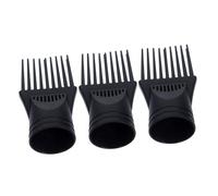 HEALEEP 3PCS Hair Dryer Diffuser Wind Comb Set Plastic Professional Attachment for Faster Hair Drying Compatible with Black