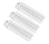 HEALEEP 3pcs Portable Folding Double Headed Hair Combs for Travel, Sturdy Plastic Body with Anti-static Function, Compact Folding Design for Boys and Girls and Boys in White