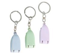 HEALEEP 3pcs Portable Nail Clippers with Key Ring Foldable Manicure Tools for Sturdy and Durable Design for Women for Home and Salon Use
