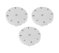 HEALEEP 3pcs Replacement Fridge Thermostat Control Knobs White Abs Material with 24x8mm D Shaft for Chest Freezer and Refrigerator, Easy Temperature Adjustment for Household Appliance