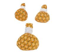 HEALEEP 3Pcs Thai Herbal Massage Balls Set - Pure Chinese Medicine Warming Bags with - Large, Medium Small Health Pouches for Acupoint Therapy and Relief