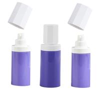 HEALEEP 3pcs Travel Lotion Bottles Refillable Vacuum Dispenser for Moisturizers Foundations and Toiletries Portable Leak Containers for Skincare Essentials