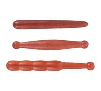 HEALEEP 3pcs Wooden Massage Stick Set - Small Cylinder, Double-Ended Round, and Gourd-Shaped Acupoint Massagers - Handheld Wood Massage Tools for Body, Foot, and Meridian Therapy at Home