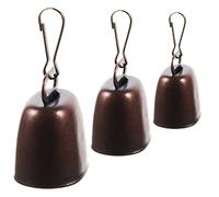 HEALEEP 3Sets Metal Pet Hanging Bells for Dogs and Cattle Lost Camping Bells with Hanger Vintage Design for Outdoor Use and Pet Tracking