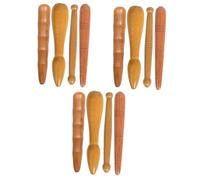 HEALEEP 3sets Wooden Massagers Professional Foot Massager Sticks for Reflexology Trigger Smooth Edges for Comfort Easy Use for Personal Therapeutic Massage 4pcs*3