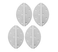 HEALEEP 4 Pairs Iron Heel Plates for Mens Boots and Shoes Half Moon Shape Replacement Sole Pads with Anti-Slip Workplace Protection Metal Heel Pad Plates for Daily Walking and Work