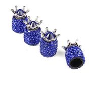 HEALEEP 4 Pcs Blue Tire Valve Stem Caps Shining Car Wheel Stem Covers Creative Car Accessories and Suvs