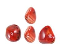 HEALEEP 4 Pcs Natural Sardonyx Tumbled Agate Stones for Home Decoration and Healing Small Banded Agate Pebbles for Meditation Relaxation Anxiety Relief Craft and Pendant Random Color