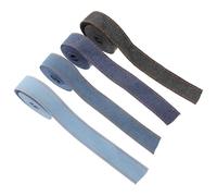 HEALEEP 4 Rolls Denim Ribbon for Sewing and Accessories, Versatile Multi-Function Packaging Ribbon with Stylish Flair and Delicate Charming Look, 25mm Wide for Gift Wrapping and DIY Crafts
