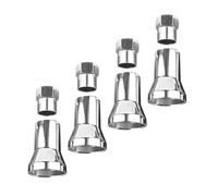 HEALEEP 4 Sets Valve Stem Caps Sleeve Cover for Valve Stems on Tpms Systems Silver Aluminium Alloy Plastic Not Easy to Bend Or Deform Suitable for Car Tyre Maintenance