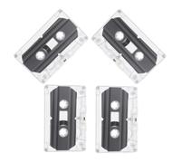 HEALEEP 4pcs 30-minute Blank Recording Cassette Tapes DIY Handcraft Wall Decor Audio Tape Ornament Set