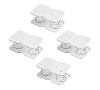 HEALEEP 4pcs Adjustable Height Tissue Box Holders with Spring Support, Plastic and Iron Material, Non-slip Design for Bathroom and Restaurant Use, Sleek Minimalist White Wall Mount Tissue
