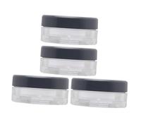 HEALEEP 4pcs Body Powder Containers with Sifter Mesh Airtight Loose Powder Boxes for Compact Sealed Cosmetic Cases for Travel and Home Use